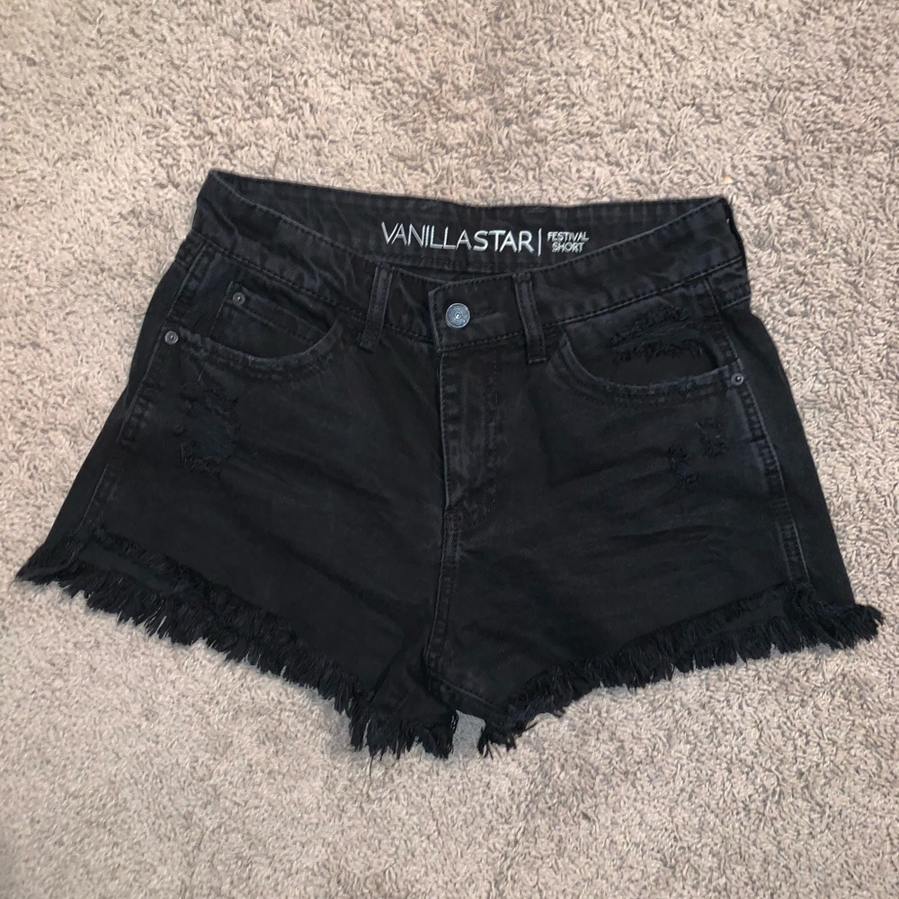 Black Jean Shorts